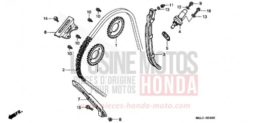 CHAINE A CAMES/TENDEUR CBR600FV de 1997